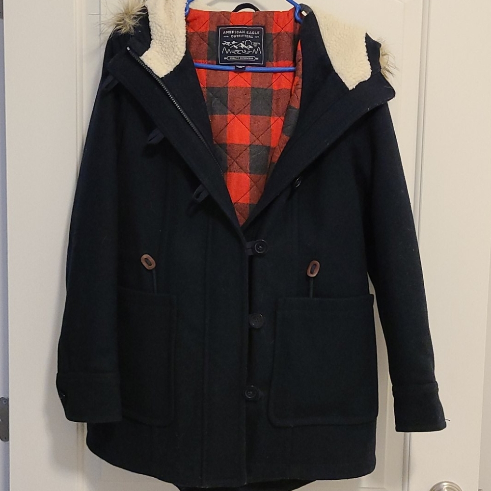 American Eagle toggle wool coat